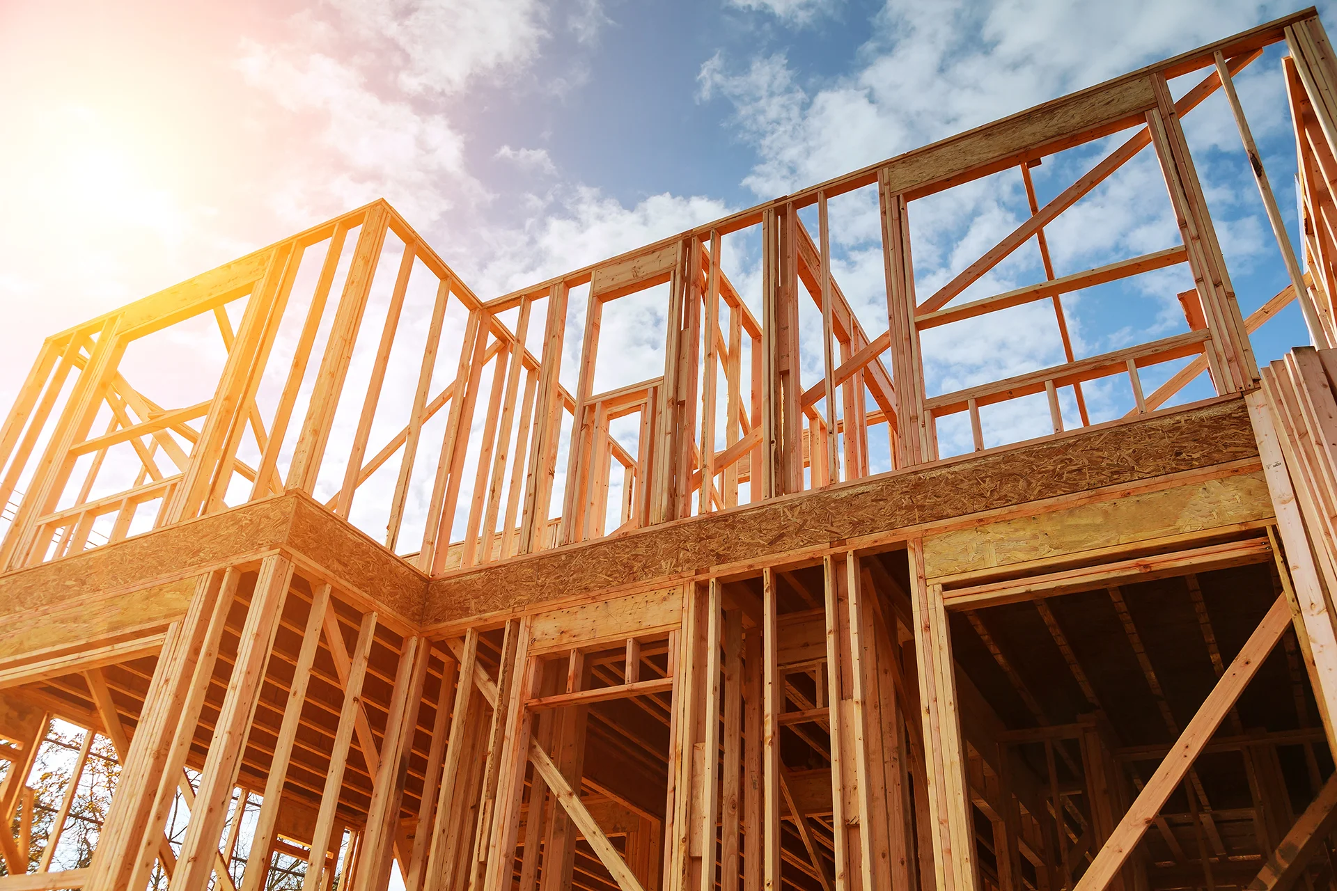 New construction wood framing